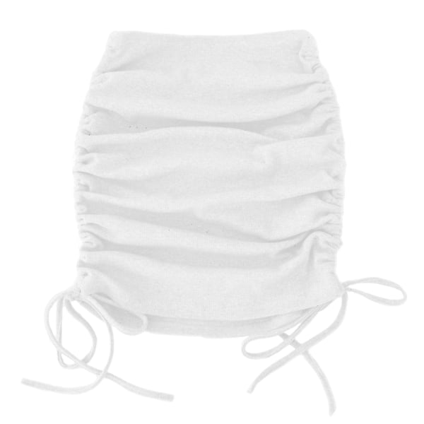 Snøre plisseret elastisk mini blyantstram nederdel