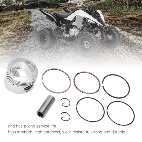 Stempelforsamling Metal Stempelring Stiftklips Motordele til GY6‑60cc Go Karts Scootere ATV UTV Motorcykler