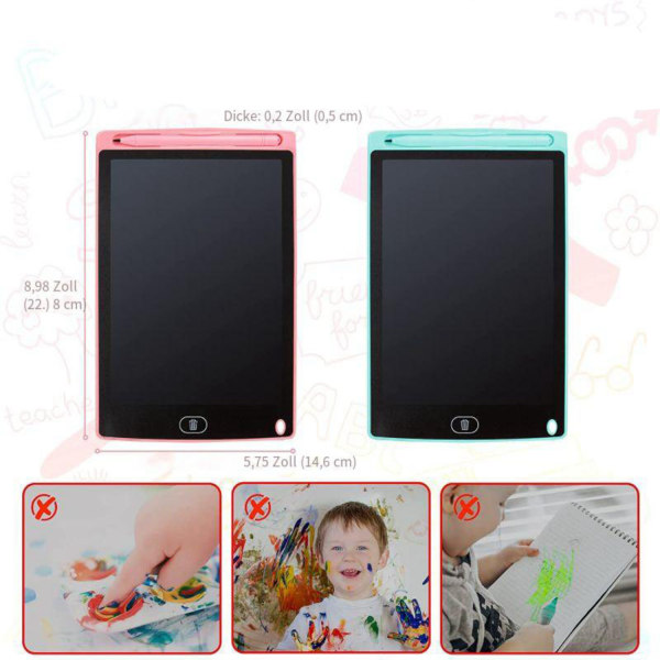 2st 8,5-tums LCD-surfplatta-8,5-tums färg rosa*1+8,5-tums färg