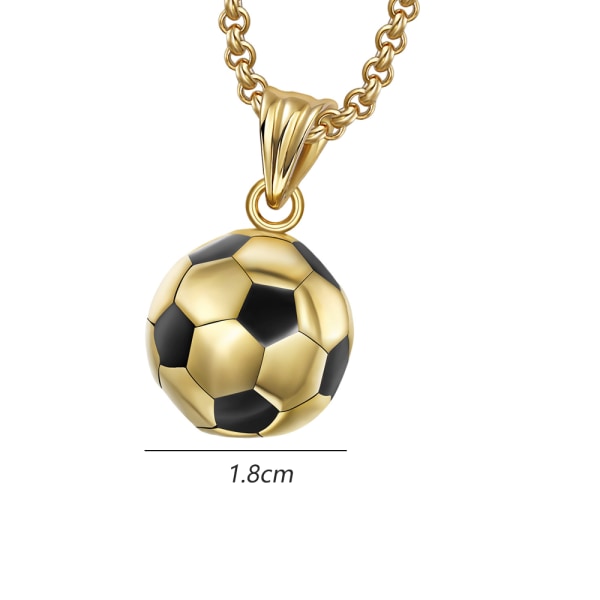 Football Pendant Fashion Men's Necklace Stainless Steel Necklace