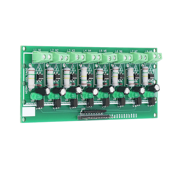 Optokytkimen eristyslevy 8 kanavainen PLC-jännitteentunnistusmoduuli 220V AC DIY-projekteihin