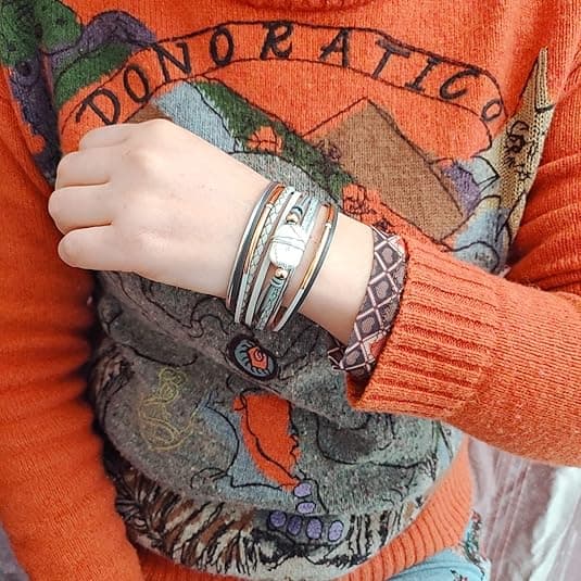 Läderarmband Barock Pärlarmband Underbart Guld