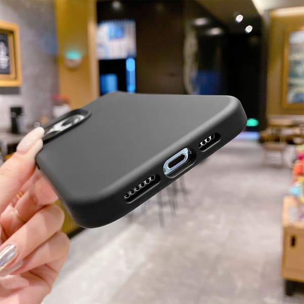 Kompatibel med iPhone 13 telefoncover, blød TPU slank sort