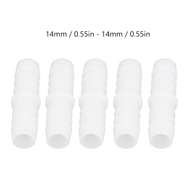 10 stk. Plastik Slangebarb Fitting Lige Lige Barb Splicer Mender Joint Union Adapter 14-14mm