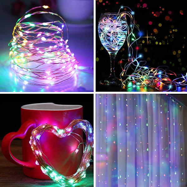 Gardin Led Kobbertråd Lys Udendørs Gardin Lys Led Vandtæt Kugle Lys Udendørs USB Led Lys Hvid Dekor Soveværelse Atmosfære Lys PVC