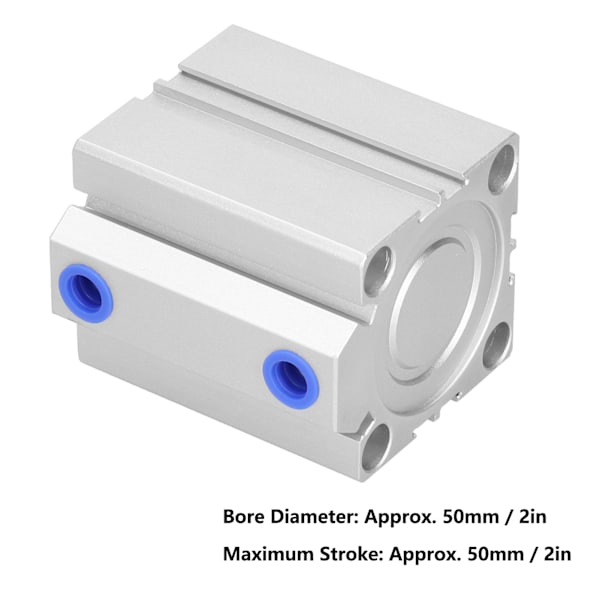 Pneumatisk luftcylinder tunn dubbelverkande aluminium industritillbehör SDA50X50