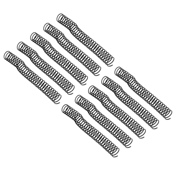 10 stk Spiralbindingsringe Stor Kapacitet Rygkam 29mm Indvendig Diameter 30 Huller Sæt Kit Sort