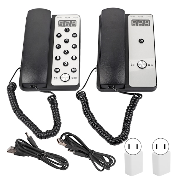 Par Internt Telefontrådlöst Röst-Intercom Samtal för Byggnad Kontor AC100V240V (Amerikansk Kontakt)