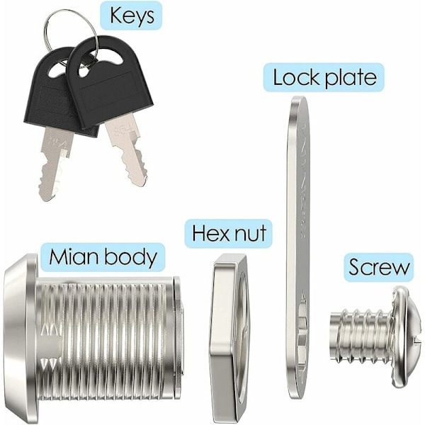 Locksmith's Choice, Låscylindrar med samma nyckel för säkerhet &amp; integritet, Vattentät Rostfri Premiumkvalitetsmetall, Enkel installation,