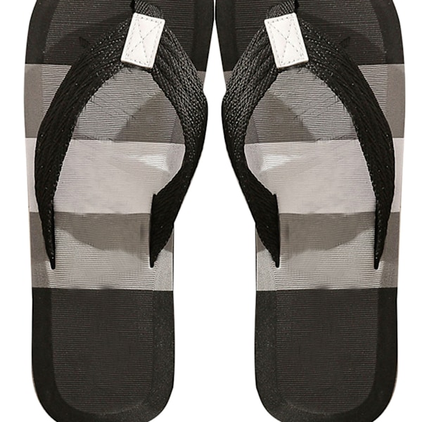 Mænds Flip Flops Hurtigtørrende Åndbar Skridsikker Blød EVA Ergonomisk Strand Thong Sandaler Sort 41