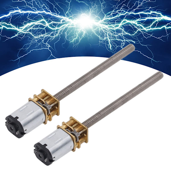 2 st DC Växelmotor M4x55mm Lätt Robust Hastighetsreducerande Växelmotor 500RPM DC6V