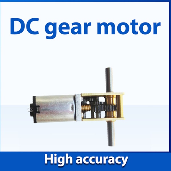 Turbo Worm Geared Motor Mikro Børsteløs DC3V 4RPM 2 Aks Mini Reduksjon med Fast Sete for Smartbil