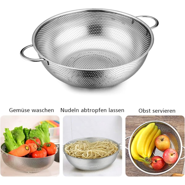 Professionella Mesh-korgar, Rostfritt Stål Set För Matlagningsentusiaster, Spegelpolerad Finish, Praktisk Förvaring i Varandra, Hälsosamt För Daglig Användning