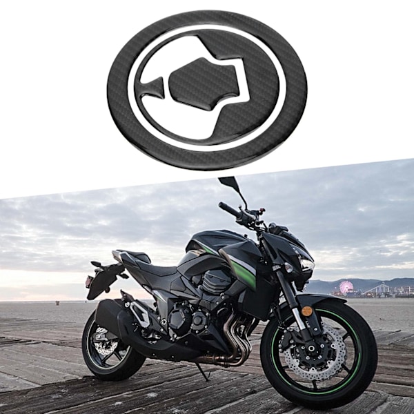 Motorcykel Bränsletank Skyddande Dekal Resin Epoxy Modifiering för Kawasaki Z800 Svart Kolfiber Stil