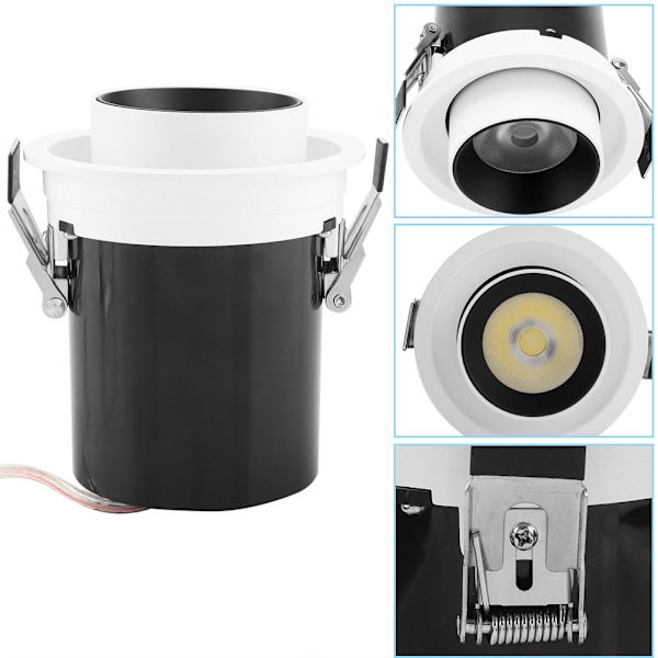 Superstark 15W LED Infälld Takspotlight Justerbar Rotation varmt ljus 15W