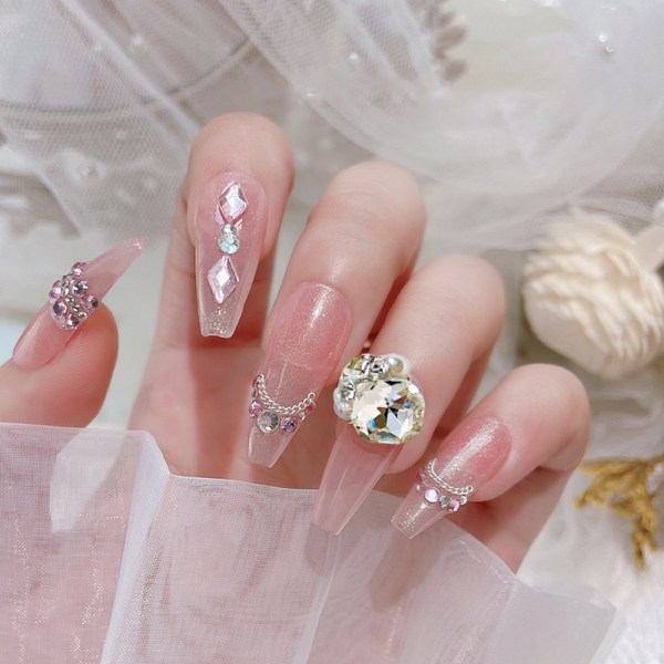 20 stk Nail Crystal Rhinestones, Nail Diamonds Glass Metal Gems