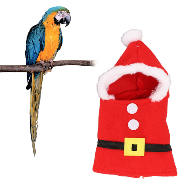 Bird Clothes Cute Hooded Warm Machine Washable Parrot Christmas Costume for Parakeet Cockatiel M