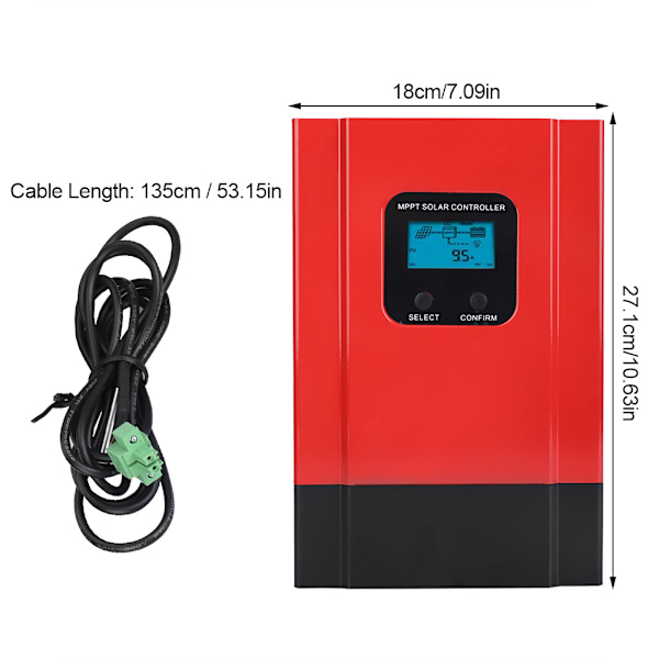 60A MPPT Aurinkovarausohjain 12V/24V/36V/48V Max 150V Tulo Akun Latausohjain