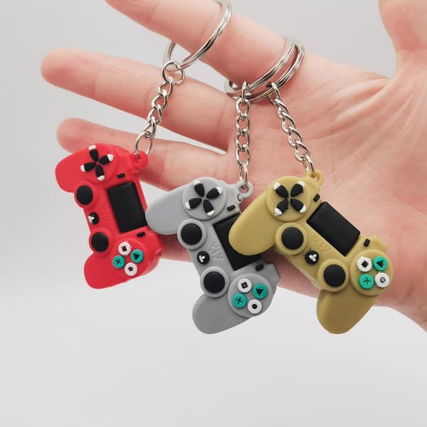 Gamepad Nøgleringe 6 Stk Gamepad Nøgleringe Assorterede Modeller Silikone