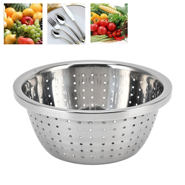 Effektiv Vattenavlägsning, Mikroporös Durkslag i Rostfritt Stål För Snabb Dränering, Stor Kapacitet Köksdurkslag (18cm)