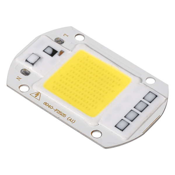 1 st 220V 50W Vit Hög Effekt Integrerad LED-Flodljus COB Chiplampa (50W Vit)
