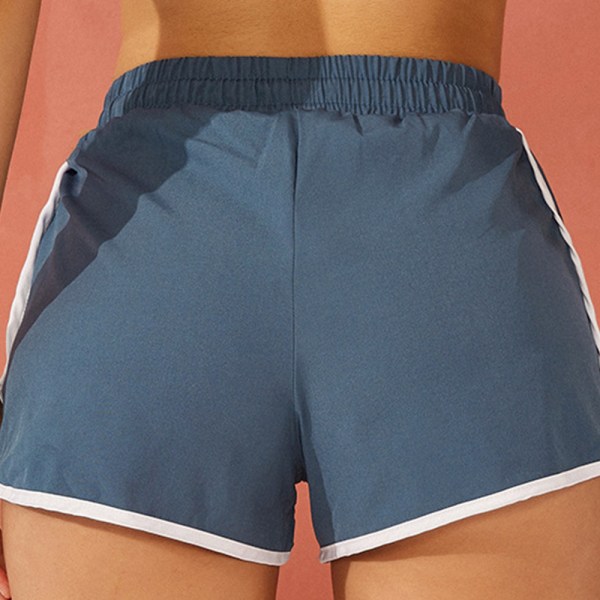 Fitness yoga shorts, bløde stretch sports shorts med striber