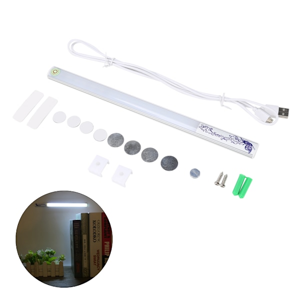Mini Bærbar Trådløs 16 LED Natlampe Berøringskontakt USB Opladning Skab Skab Lysstang