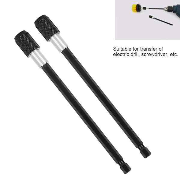 2 st Snabbkoppling Hexmejsel Självspännande Förlängningsstång för Elektrisk Borr 150mm