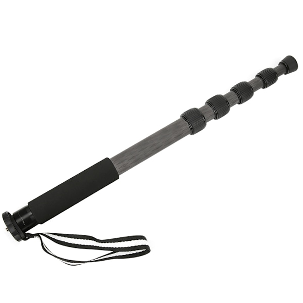 P285C Kolfiber Monopod SLR 5 Sektioner Kompakt Bärbar för Kamera Stativ Kulhuvud