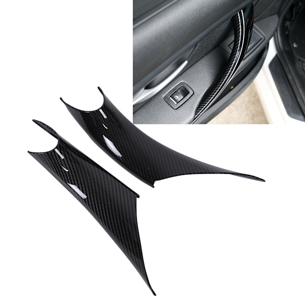 2pcs Inner Door Handle Pull Cover Replacement for 3 Series F80 M3 Sedan 2012‑2015 M3Carbon Fiber Style