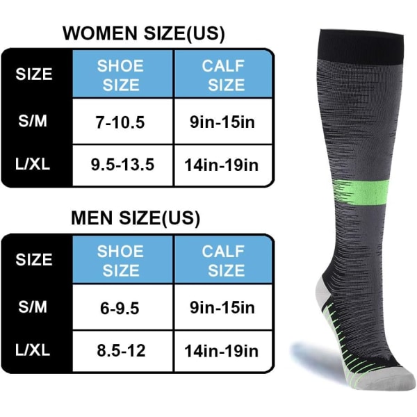 Plus Size kompresjonsstrømper bred legg for kvinner og menn 20-30 mmhg-ekstra bred legg knehøy støtte sokker for medisinsk, løping, sykepleie, atletisk