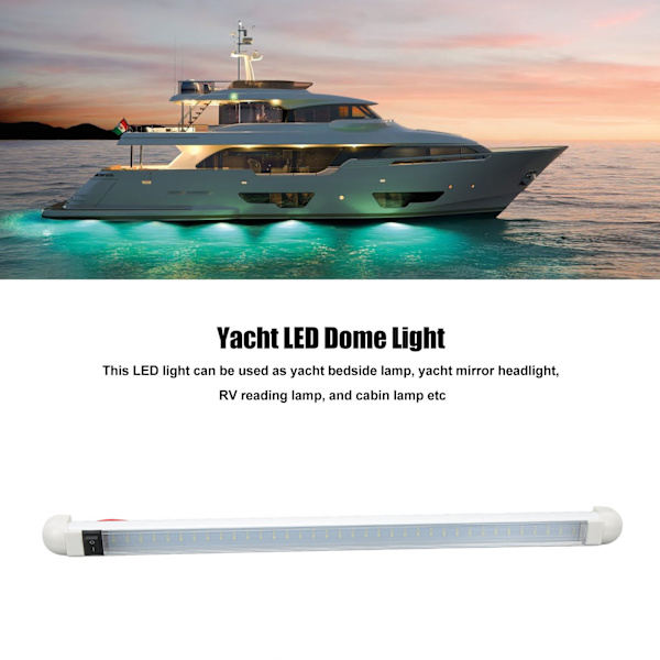 LED Innvendig Leselys 12V 3W LED Kuppelys Universell Passform for Bobil Caravan Yacht Kabin