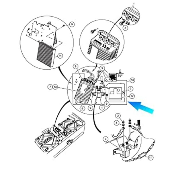 Golfbil Datamaskin 48V 102511001 Erstatning for Club Car Precedent 2004 og nyere