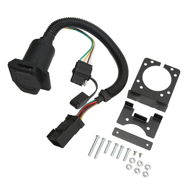 Tilhengerkabelsett 7-polet 4-polet Multiplugg Tilhengertilkoblingspluggledning 20135 Erstatning for Dodge Ram 1500 2000‑2008