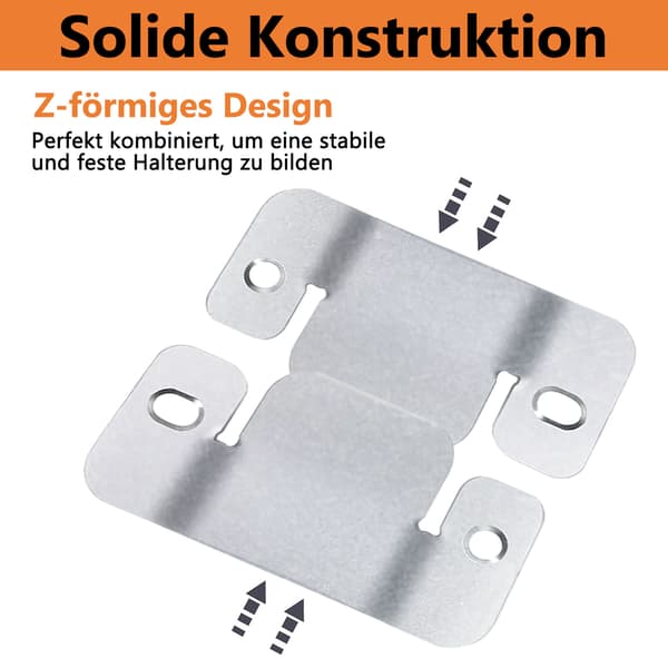 Møbelkobling, solid og slitesterk kraftige metallklips, hurtiglåsemekanisme for seksjonssofa-sammenkobling, sølv