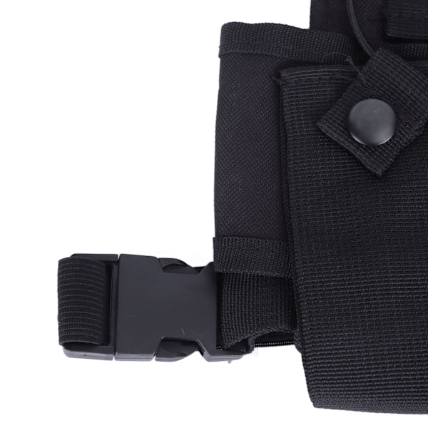 Walkie Talkie Brystpose Grønn Fluorescerende Stripe Justerbar Brystsele Universal for 2-veis Radio