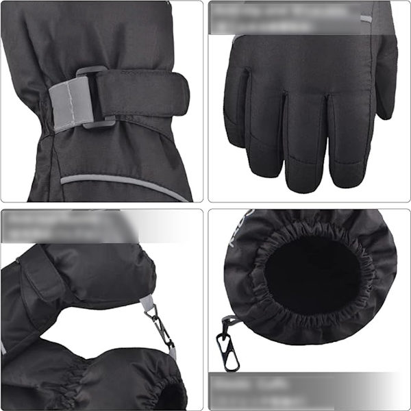 Ski handsker til børn, termiske fleece handsker