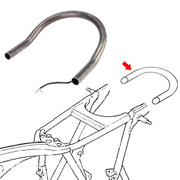 Baksete Loop Tail Loop og Rammerør med Bremsesignal Baklykt Passer for Honda 210mm