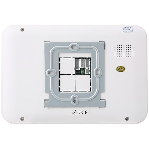 7 Tums LCD Videodörrtelefon Intercom Dörrklocka Kit Vattentät Heminträdessystem 2V1 (UK 100-240V)