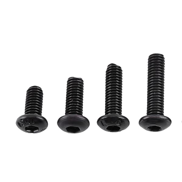 250 stk. M3 Sorte Legeret Stål Hex Socket Skruer Bolt Med Hex Møtrikker Sortiment (Knaphoved)