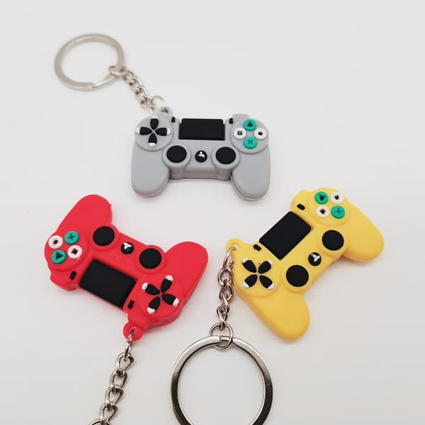 Gamepad Nøgleringe 6 Stk Gamepad Nøgleringe Assorterede Modeller Silikone
