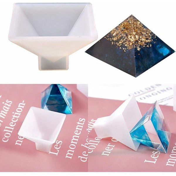 Silikonpyramidformar för smyckestillverkning, hantverksverktyg idealiska för DIY-pyramidprojekt, återanvändbara högkvalitativa transparenta silikonpyramidformar med
