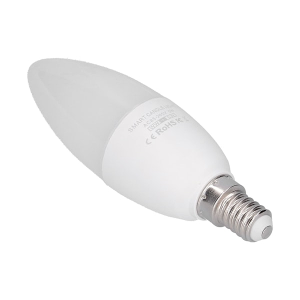 Wifi Smart Lampa E14 Stark Hushållsapp Fjärrkontroll LED-lampa för Tuya Kallvit 85‑265V