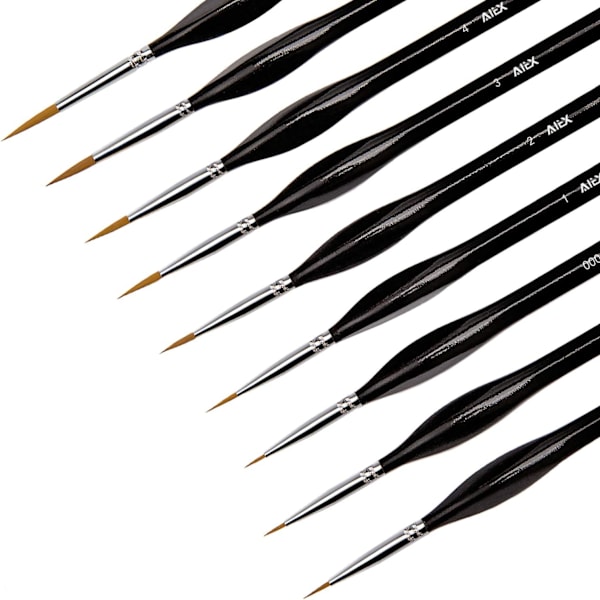 Artisan's Choice: Ultratunna Extra Fina Penslar, Mikrodetalj Penslar För Precisionsmålning, Ergonomisk Design, Högkvalitativt Aluminium