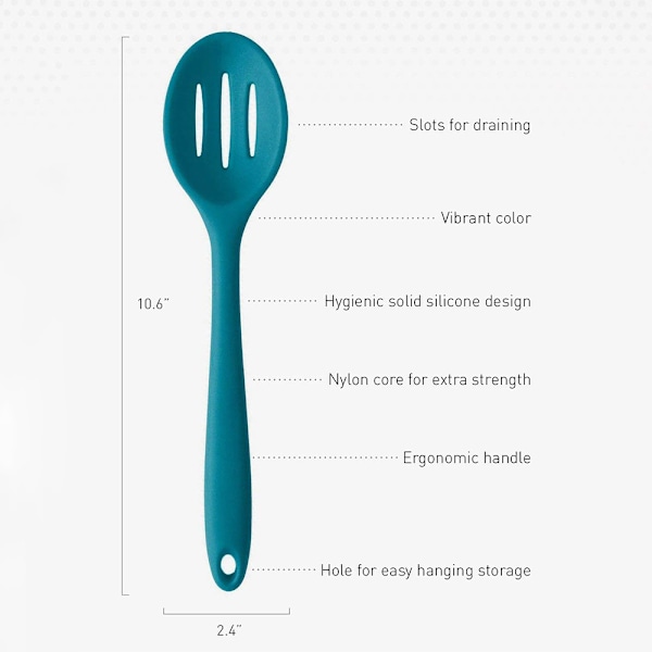 Silikonhålslevar för Matlagning Bakning Rörning, Nonstick Blandningsspatel med Ergonomisk Design, Perfekt för Bred Användning, Värmebeständig upp till