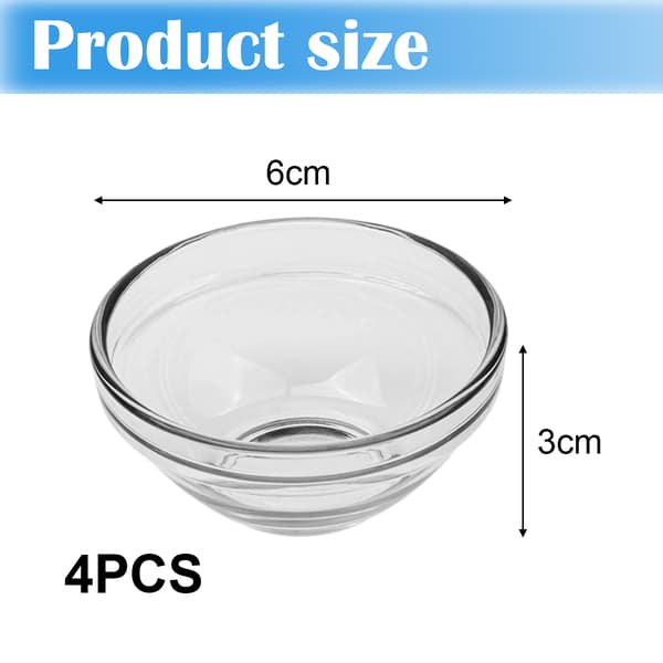 5 cm:n minilasipuristuskulho, keittiön perusvaruste, 4 kpl