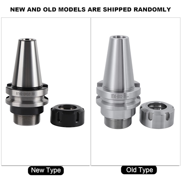 CNC-työkalupidike, Collet-puristimen työkalupidike, Jyrsintä- ja sorvaustyökalut, Korkea tarkkuus, 40cr BT40‑ER32‑70