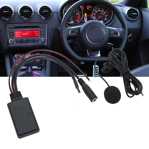 Bilradio Ljudingångskabel Bluetooth 5.0 Media Aux Adapter Med Mikrofon Ersättning för A2 A3 A4 TT 2006
