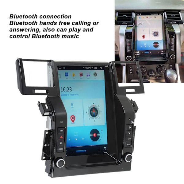 12,1 tuuman auton stereot HD kosketusnäyttö Langaton Carplay GPS-navigaattori Soittimen vaihto Land Rover Range Rover Sport L320 3+32G