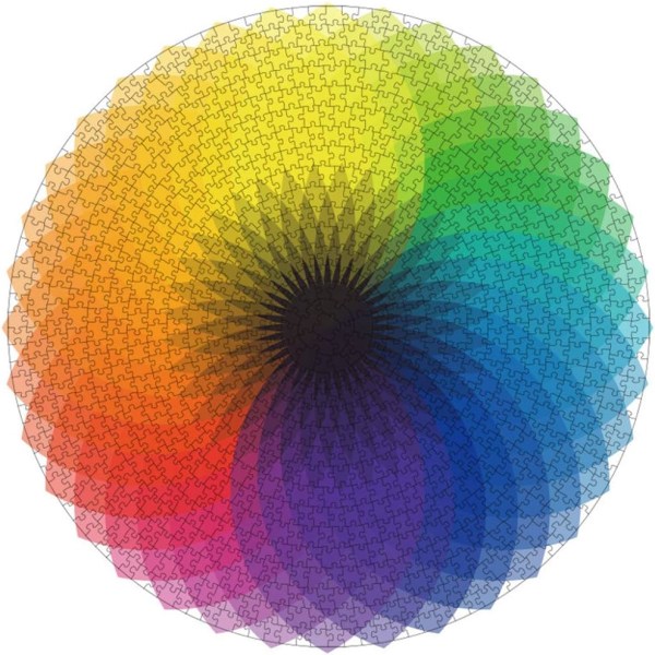 Sunwuun Puzzle 1000 Teile Runde Puzzle Creative Regenbogen